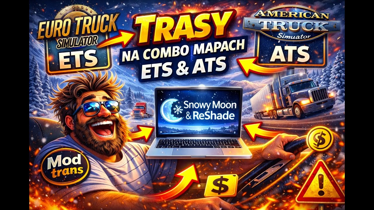 ATS - Ford CLT_9000 - Firma Mod trans - Snowy Moon & ReShade