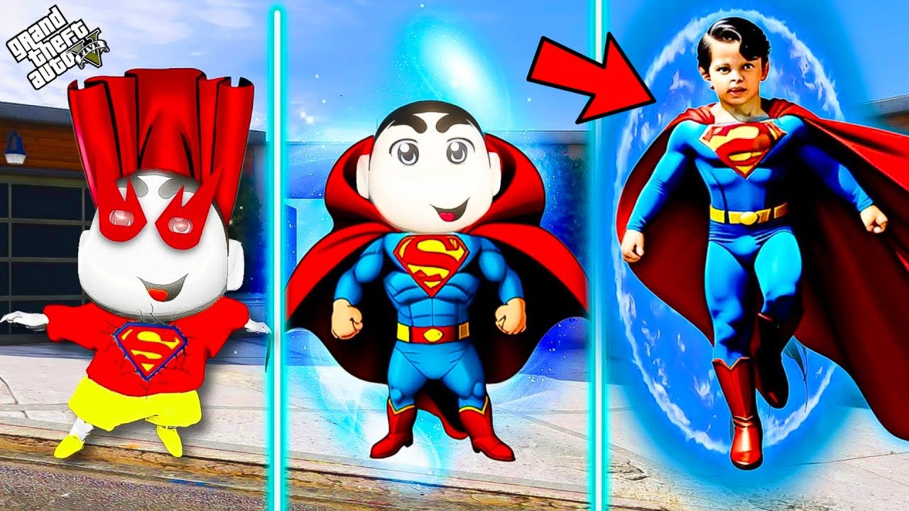 Franklin & Shinchan Become Super man to Upgrade $1 Super man To $100000000 Superman in GTA 5 TAMIL