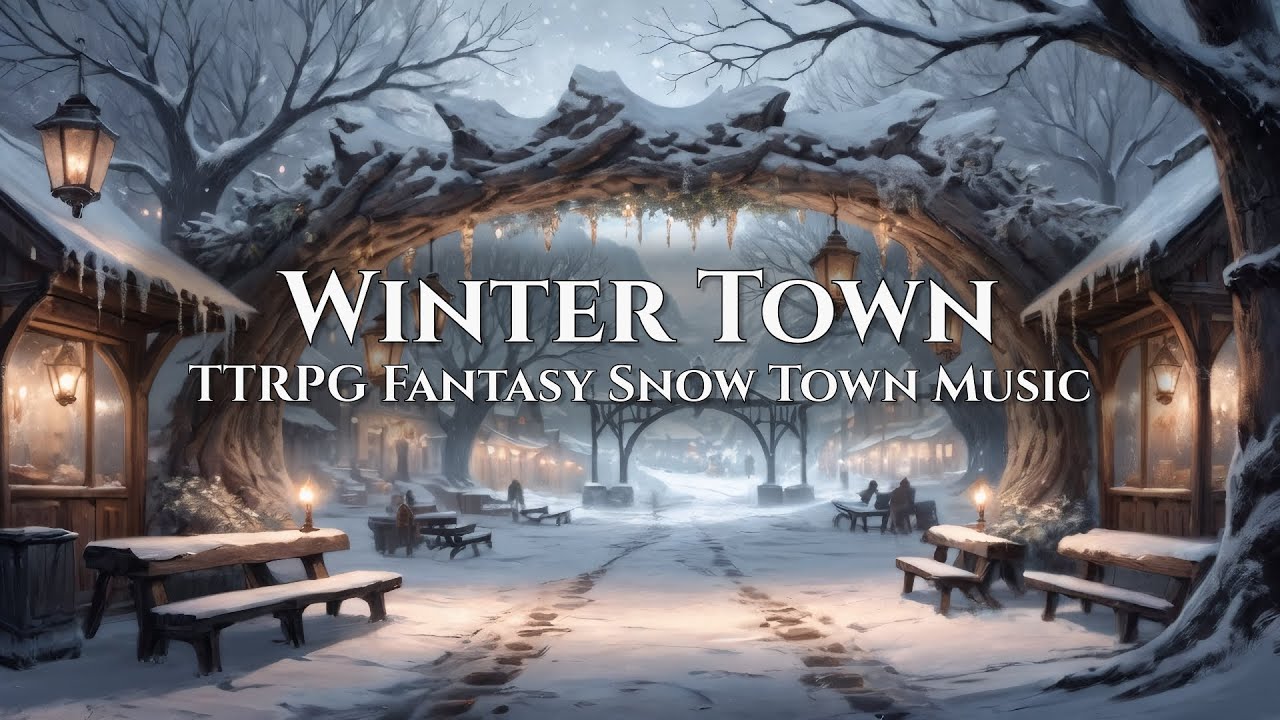 ☃️ Snowy Fantasy Village Ambience — Peaceful Winter Music for D&D & TTRPG (1 Hour)
