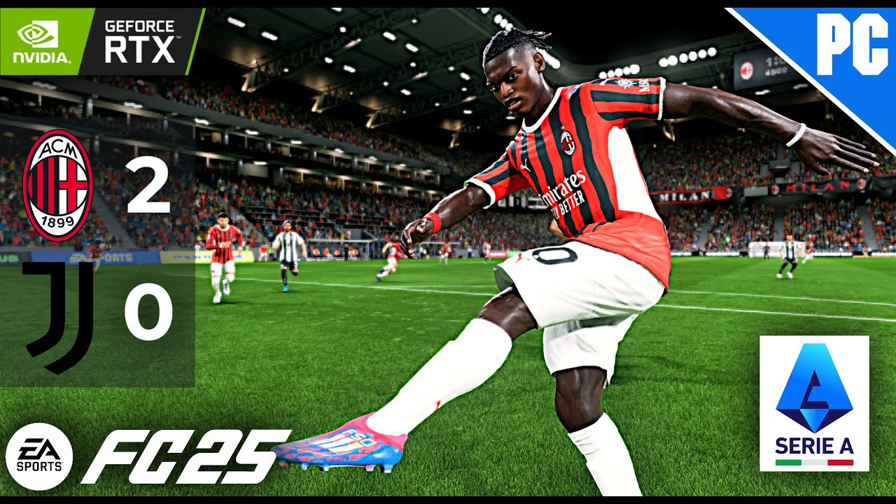 FC 25 - AC Milan vs Juventus | Ft. Rafael Leao, Vlahovic | Serie A 24/25 | PC Gameplay [1080P]