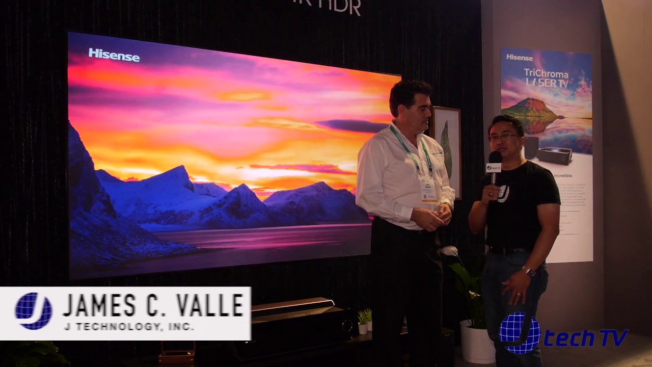 Hisense 100L7T 100 Inch TriChroma RGB Laser Short Throw Projector TV at CES 2019
