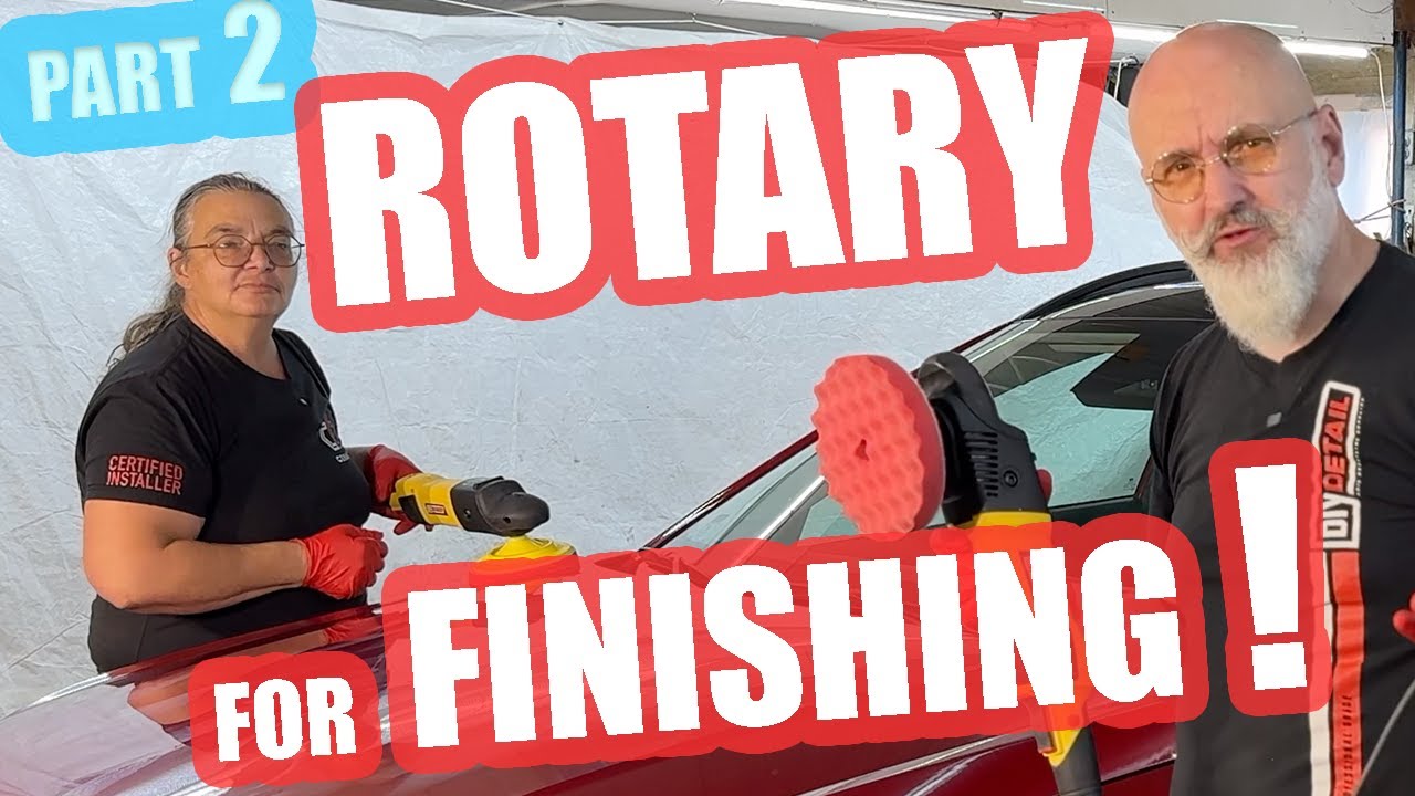 Using the Rotary Polisher & Jeweling Pad to polish a Hyundai Kona! Ceramic Coating Series #2 of 3