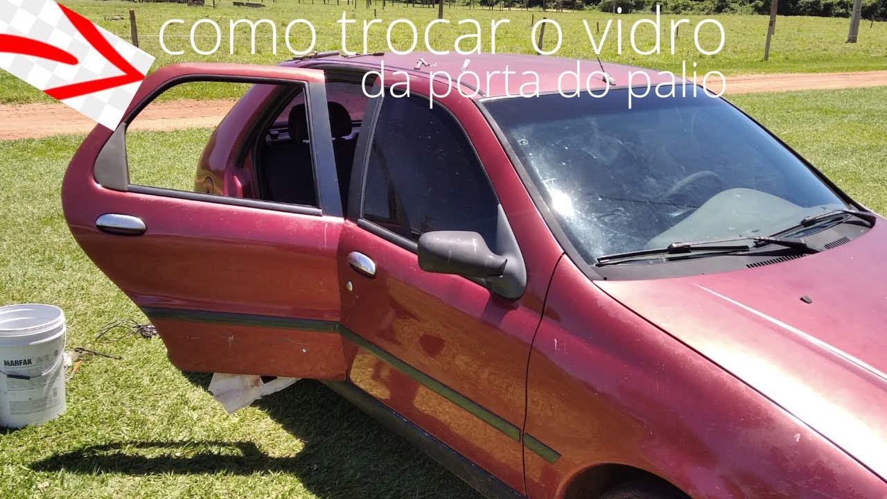 Como colocar o vidro trazeiro da porta do palio