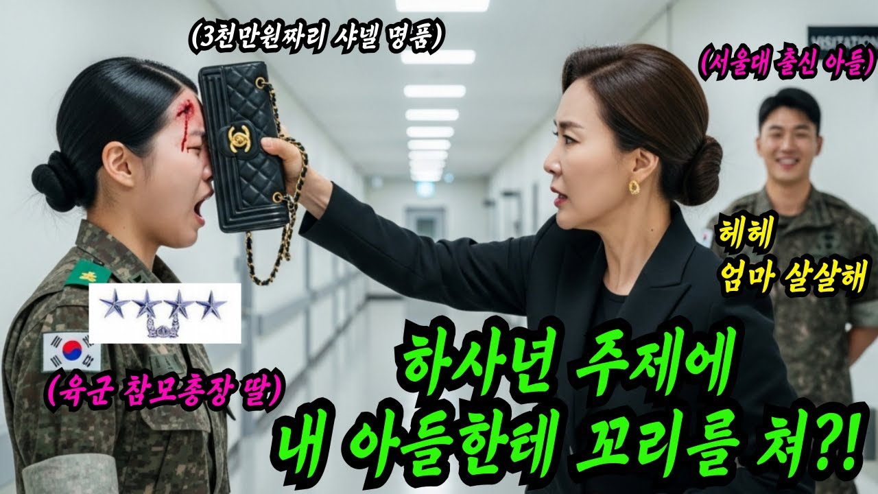 “어린게 어디서!” 샤넬 명품백으로 여군 하사 이마와 코를 찍어버린 참모 부인, 3초 뒤에 피해자 아버지 육군 참모총장이 나타나자 부대 전체가 개박살 나는데