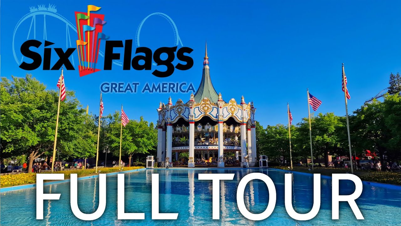 Six Flags Great America - Park Walk Tour