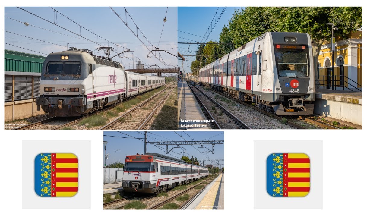 Recopilación trenes todo tipo por la Comunidad  Valencia