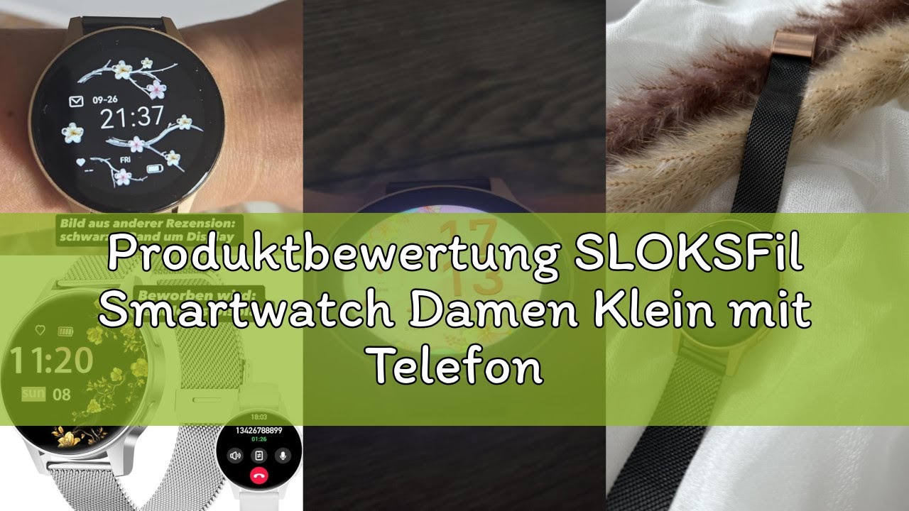 Produktbewertung SLOKSFil Smartwatch Damen Klein mit Telefonfunktion, 1.27" TFT Touchscreen Fitness