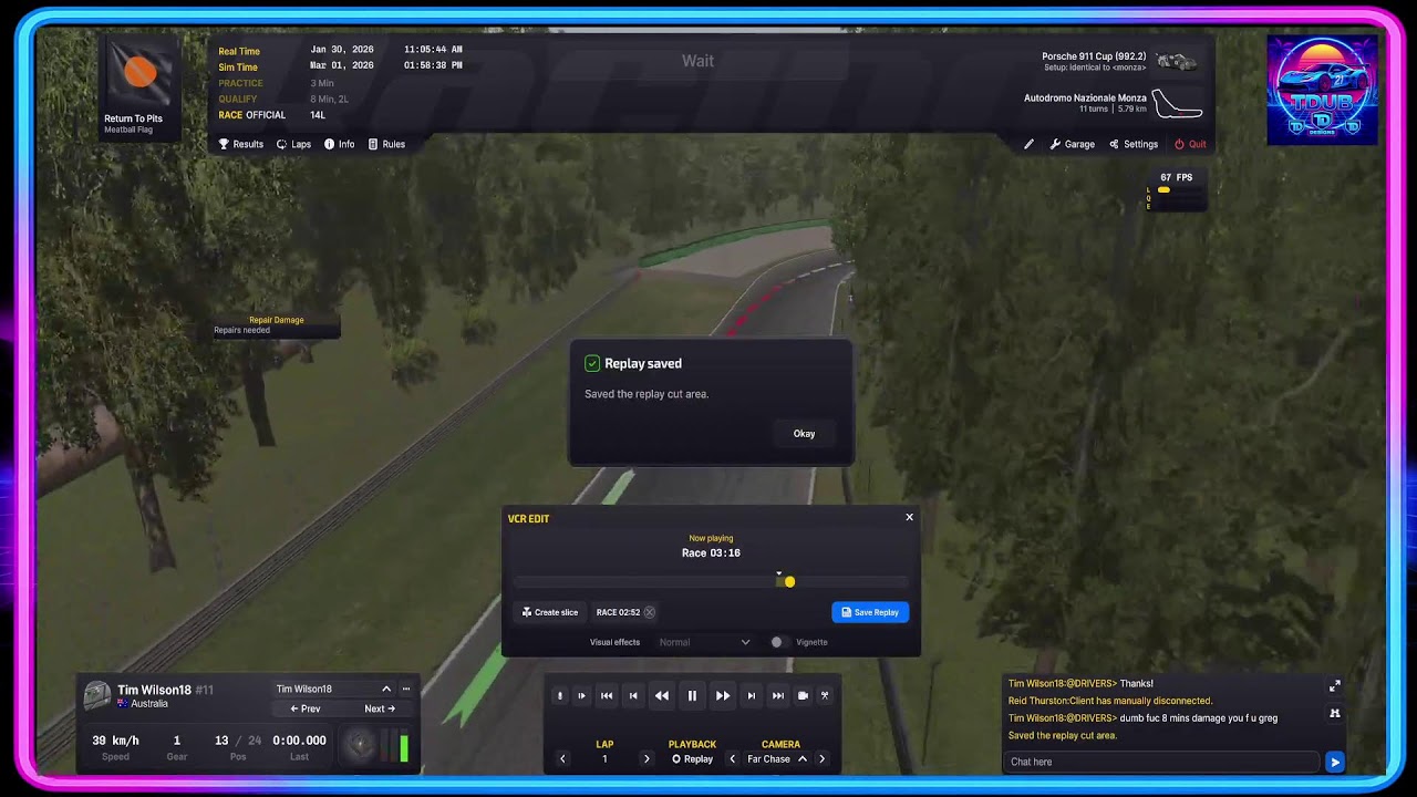 IM iRacing MY Porsche Cup 911 cup 992.2 @ Autodromo Nazionale Monza Grand Prix