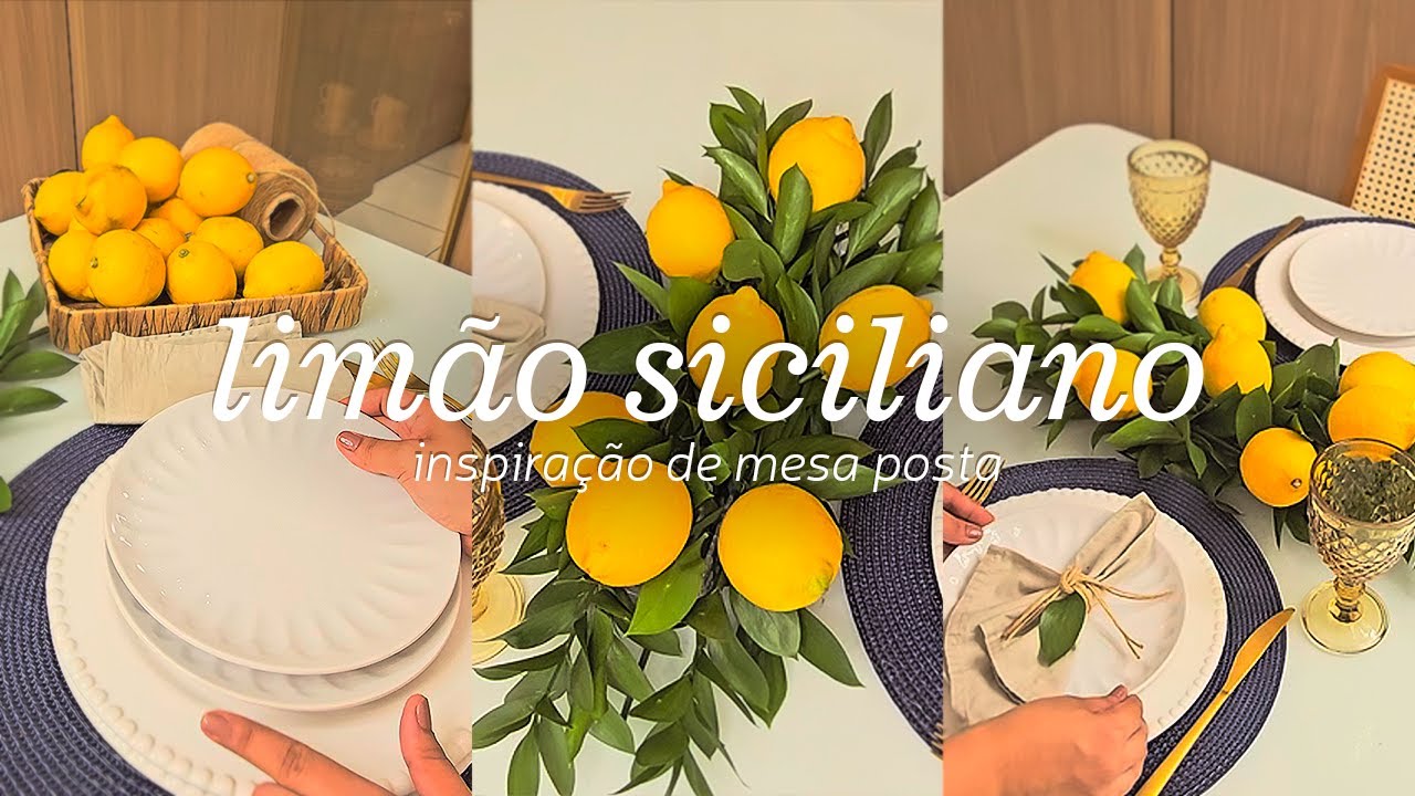 INSPIRAÇÃO | Mesa posta de limão siciliano