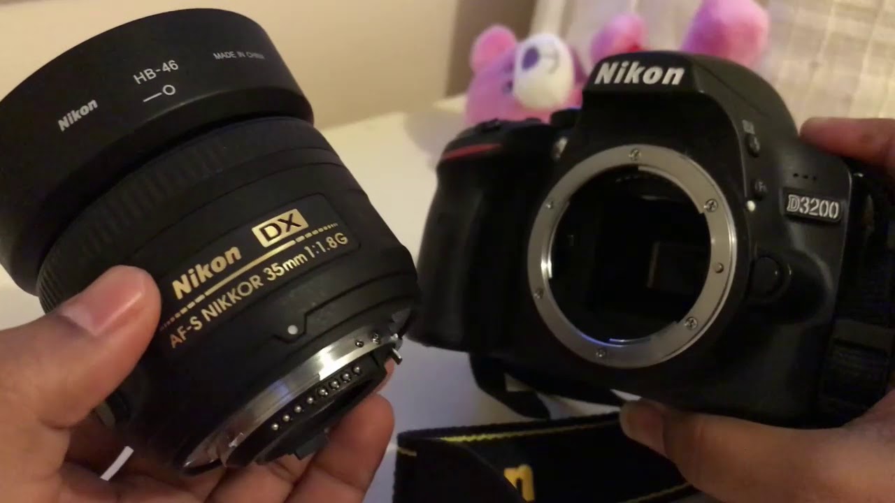 Attach or remove lens in Nikon DSLR | How to fix lens to DSLR body