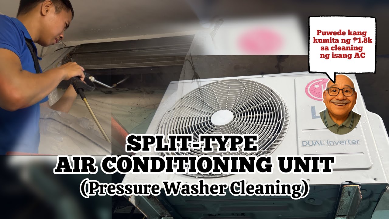 SPLIT-TYPE AC UNIT  CLEANING || Learn and Earn #accleaning #splitairconditioner  #lg #lgac 