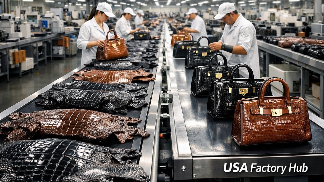 How Luxury Products Are Made from Crocodile Leather | Inside Exotic Leather Factories.