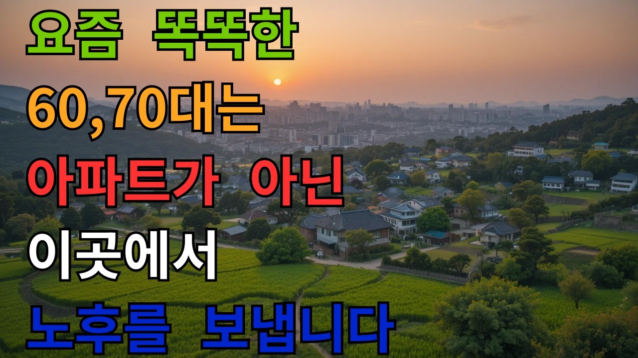 노후에  이  6가지  없는  동네는  가지마세요