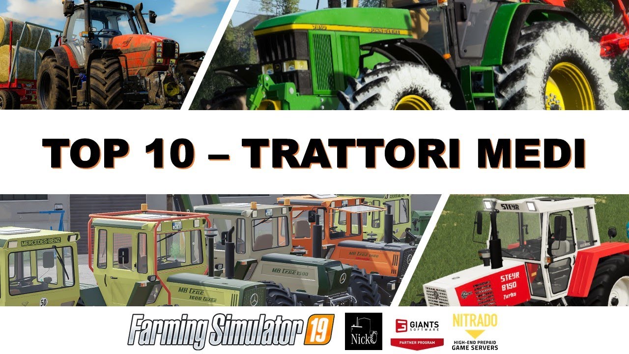 TOP 10 ✔️ BEST MOD FARMING SIMULATOR 19 ✅ TRATTORI MEDI (Medium tractors) #nicko87