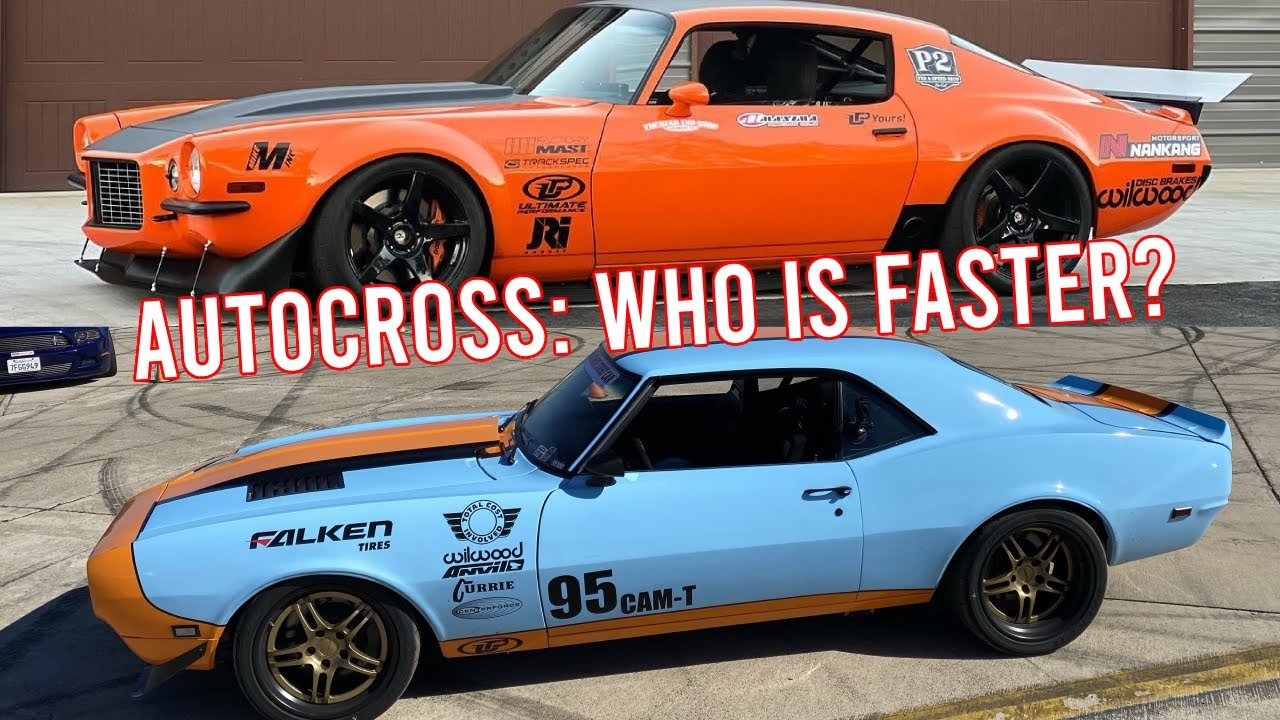1973 Camaro vs 1968 Camaro Autocross Racing - Ep 75