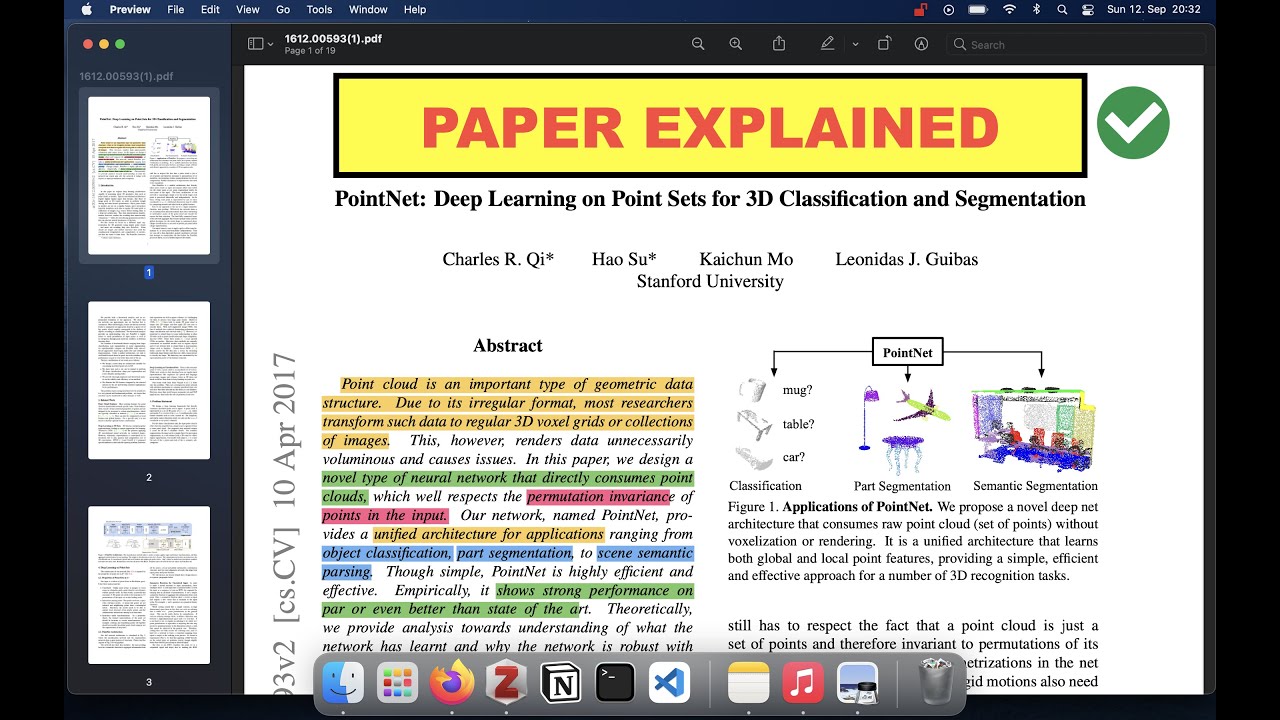 PointNet: Deep Learning on Point Sets for 3D Classification and Segmentation (PAPER EXPLAINED)