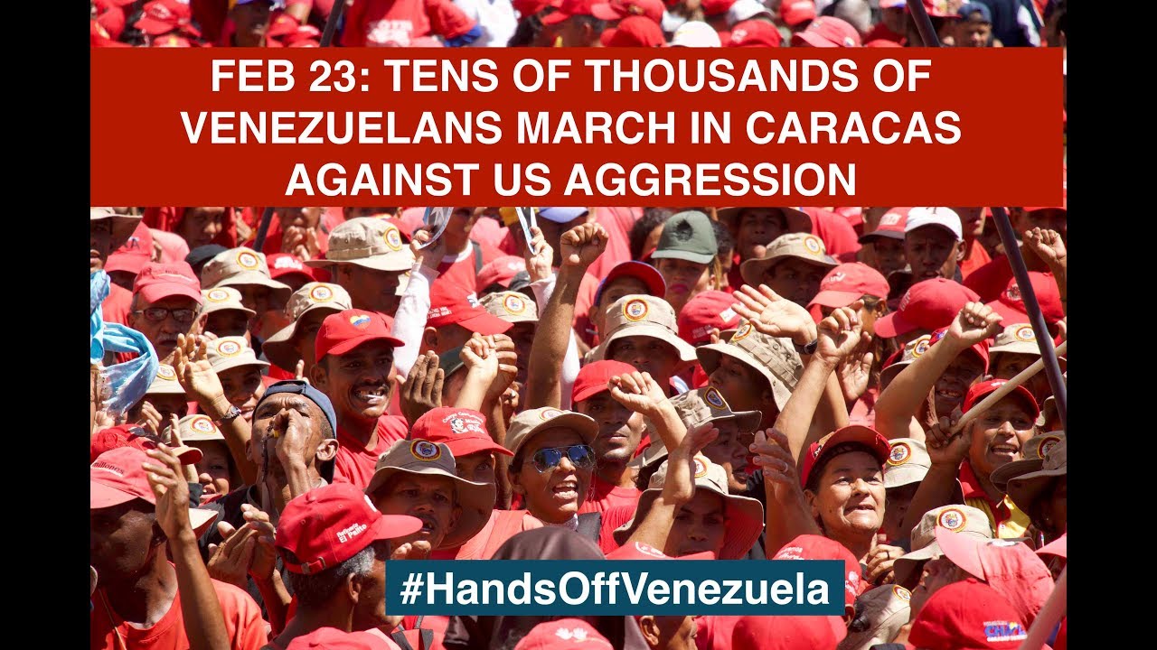 #HandsOffVenezuela: Venezuelans march against US backed aggression