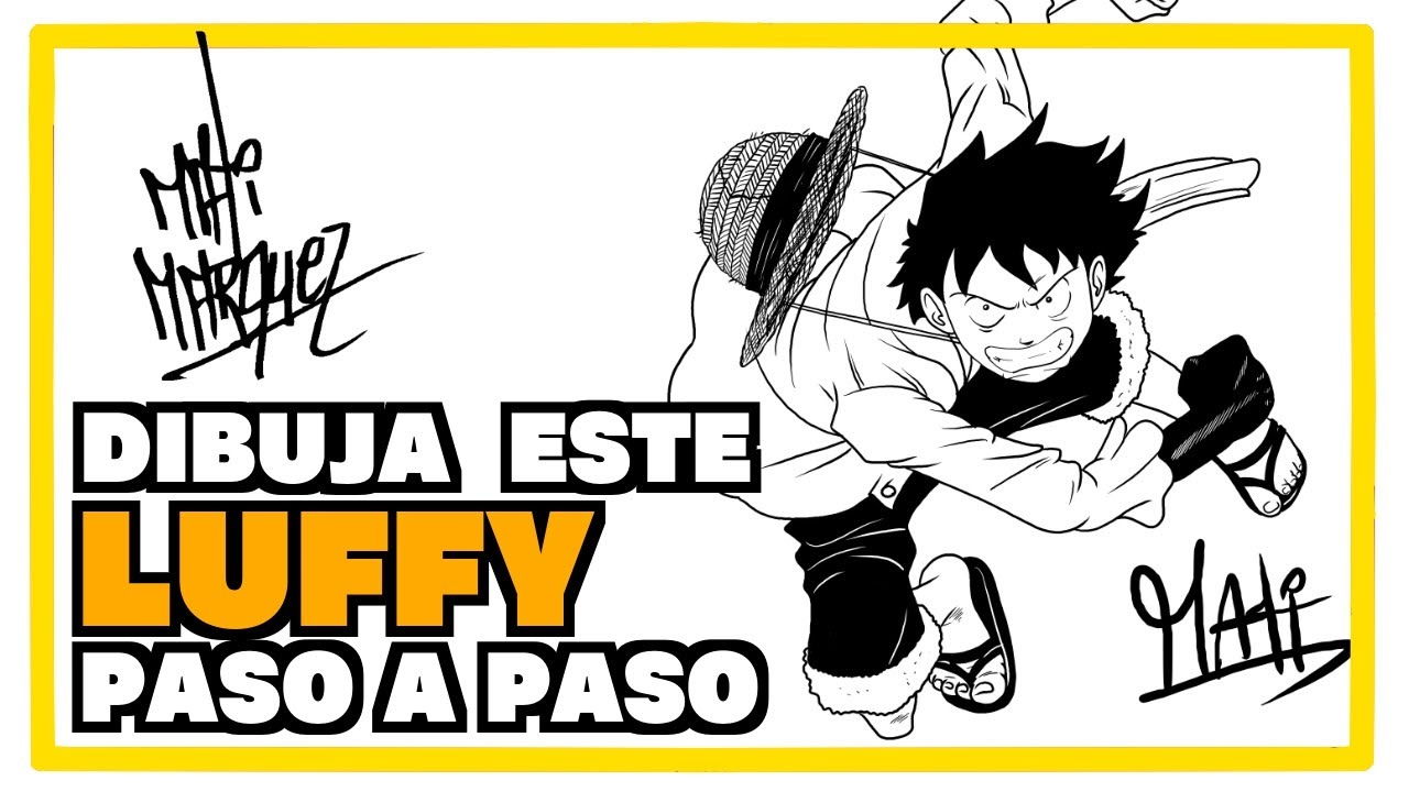 CÓMO DIBUJAR A LUFFY PASO O PASO - PERSPECTIVA - MATIMARQUEZOK
