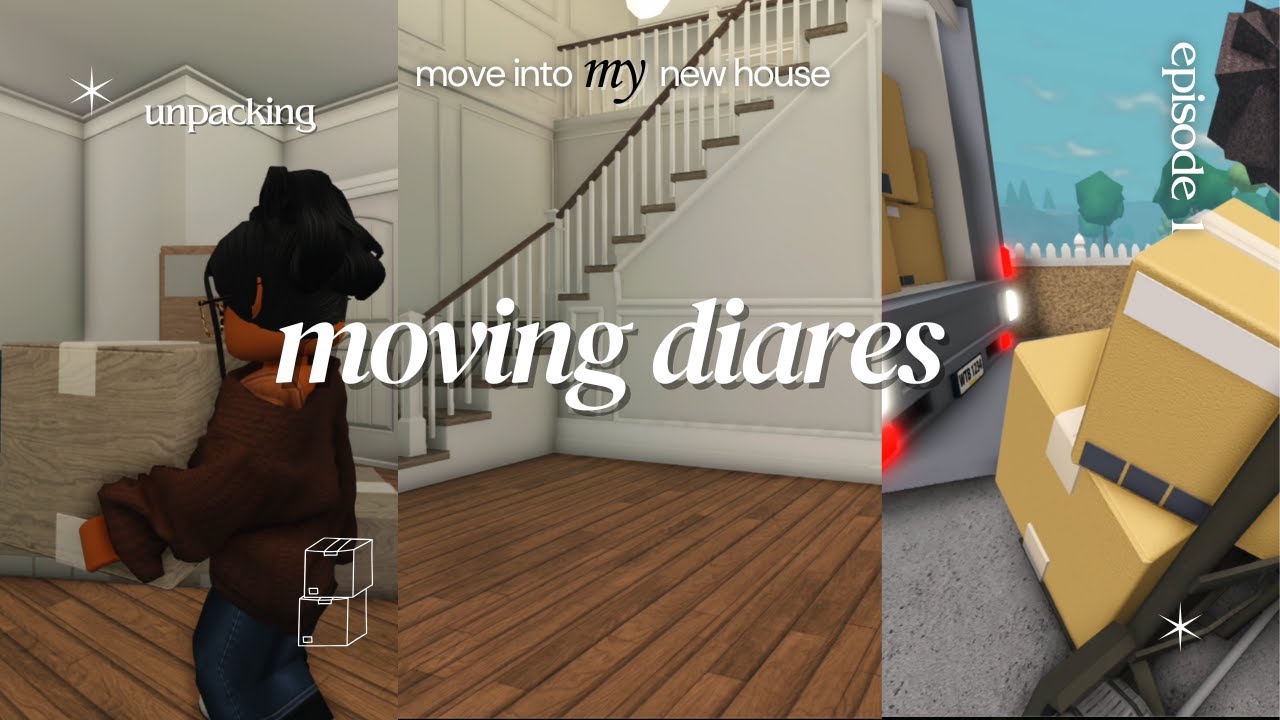 ♡︎ 📦🕯️move into MY new house | Ep: 1 moving diaries.. | empty tour + unpacking bloxburg role play ♡︎