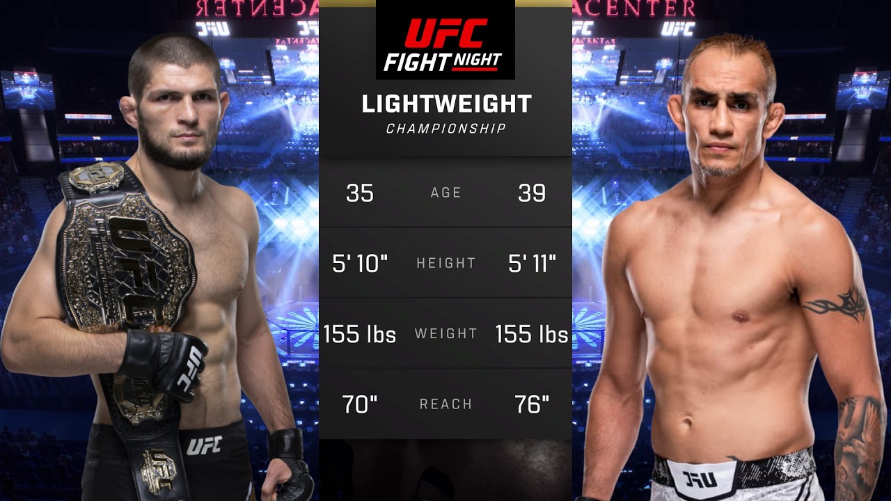 Khabib Nurmagomedov vs Tony Ferguson Full Fight - UFC 5 Fight Night