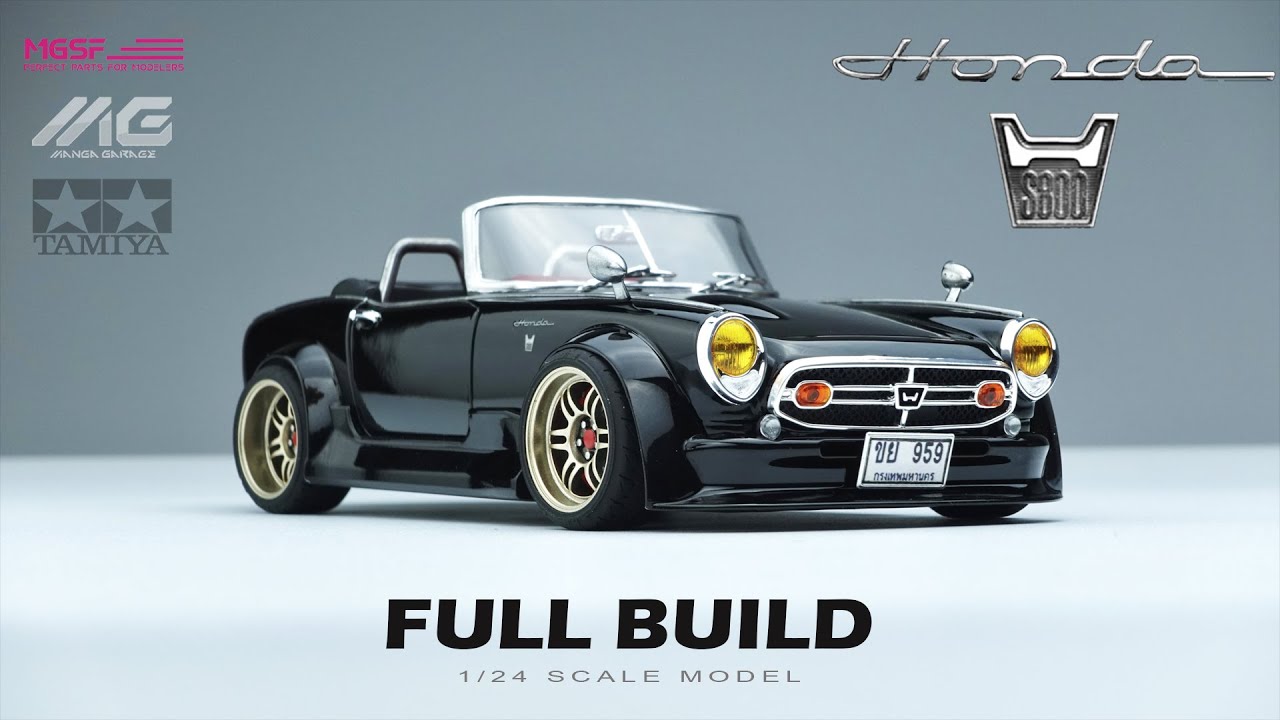 Honda S800 | Restomod build | Tamiya | 1/24 | Scale Model Building (full version)| ASMR