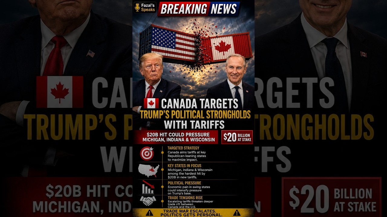Trump&rsquo;s Tariff War Backfires as Canada Strikes Back! #shorts #viral #trump #canada