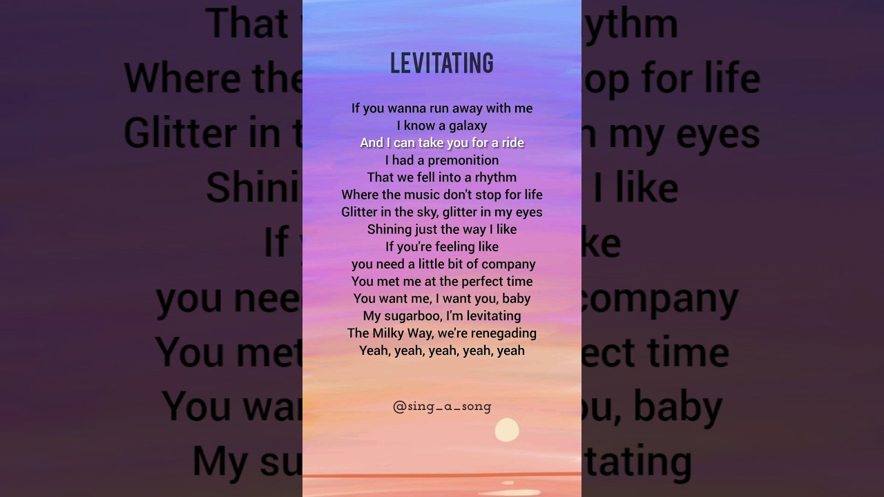 Levitating by Dua Lipa Lyrics #songlyrics #song #music #levitating