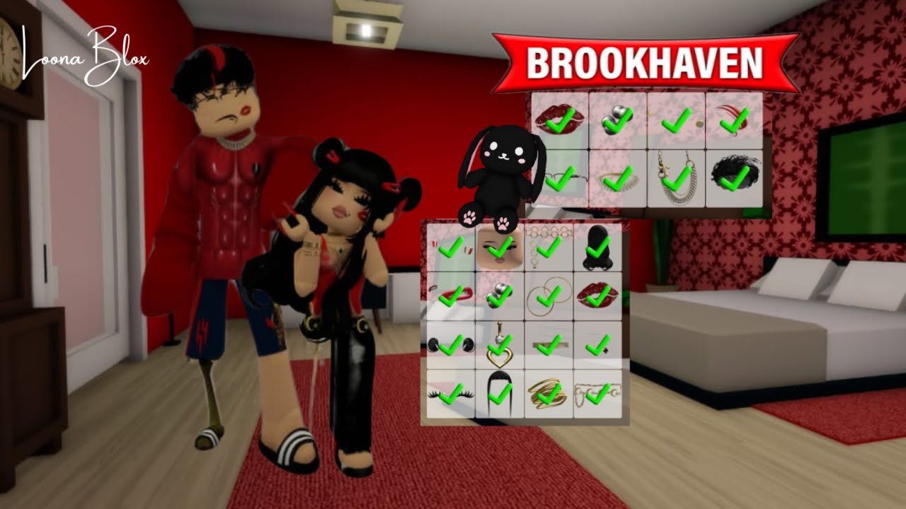 Ideia de Skin para Casais no Brookhaven (Red and Black) #brookhavenrp #roblox #LoonaBlox