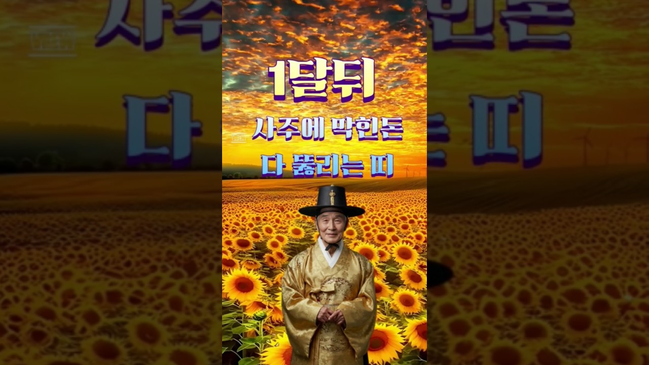 1달뒤 사주에 막힌돈 다 뚫리는 띠 #재물운 #운세 #금전운