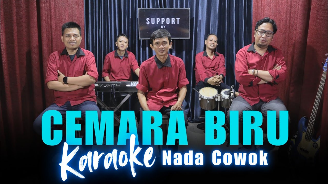 Karaoke Tanpa Vokal | CEMARA BIRU - NOER HALIMAH | Nada Cowok/Pria | Lirik & Musik Jernih