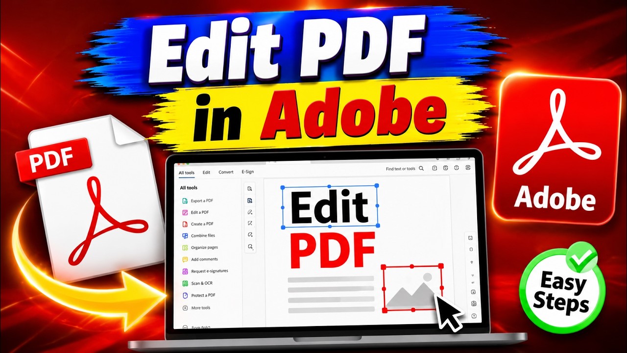 How to Edit PDF Files in Adobe Acrobat | Complete Beginner Tutorial