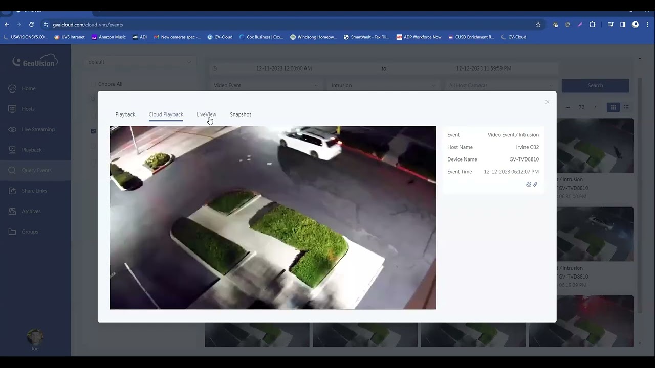 Analytics Searching in GV-Cloud