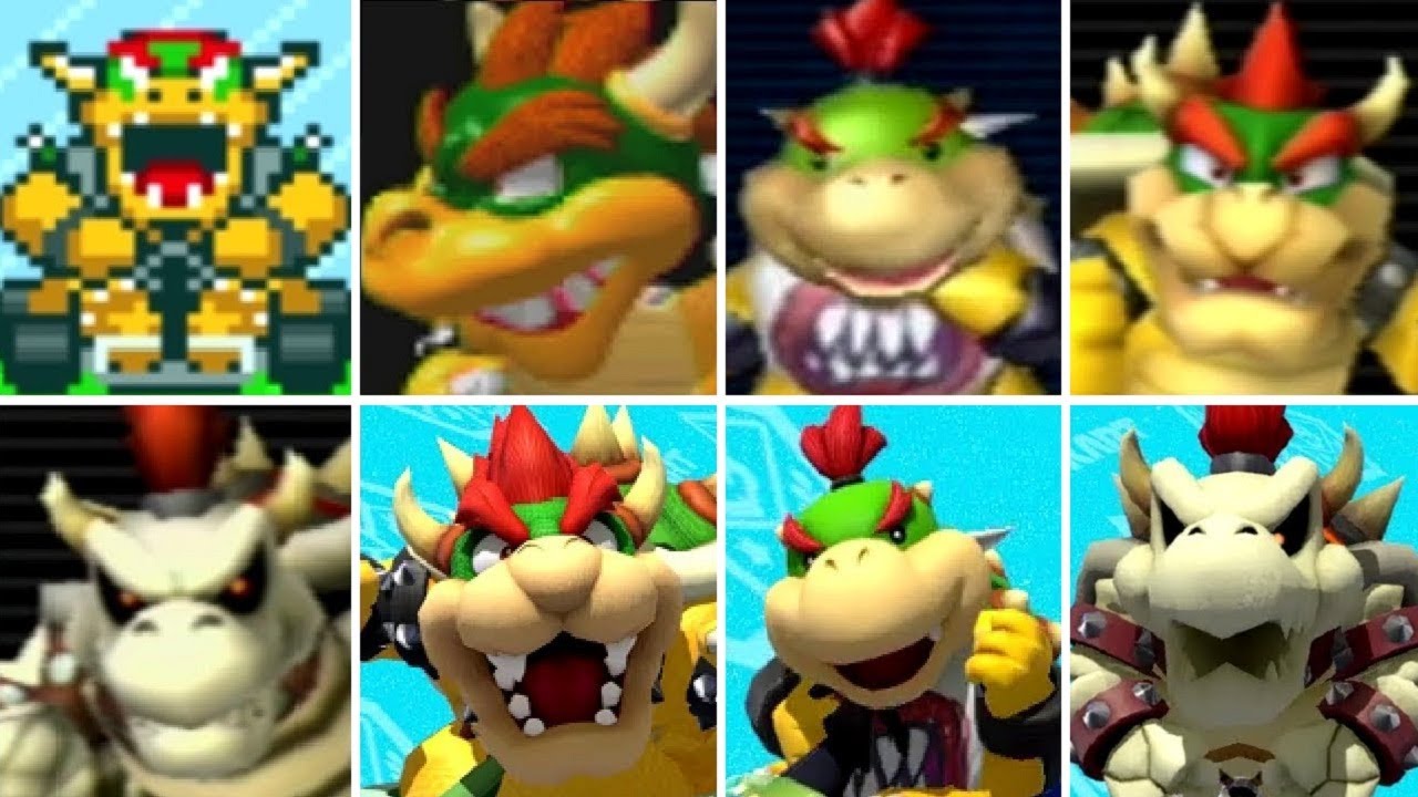 Evolution of Bowser Characters in Mario Kart Games (1992-2017)
