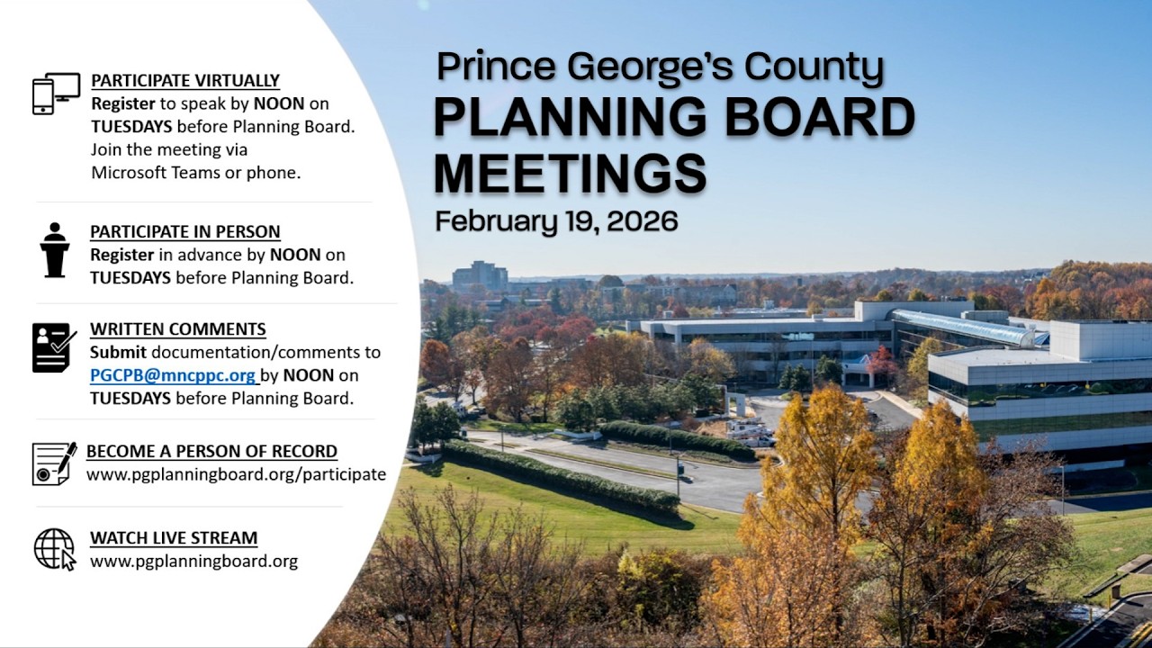 M-NCPPC Prince George's County Planning Board Meeting - February 19, 2026