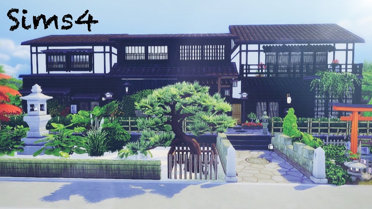 Traditional Japanese Houses 日本の古い町並み Sims4 シムズ４NOCC Speed Build