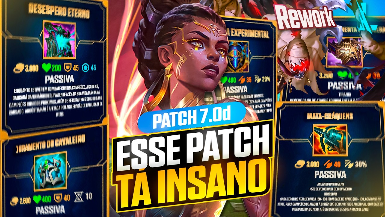 MUDOU TUDO! BUFFS, NERFS, MEL CHEGANDO E NOVOS ITENS,TUDO SOBRE PATCH 7.0D | LoL Wild Rift