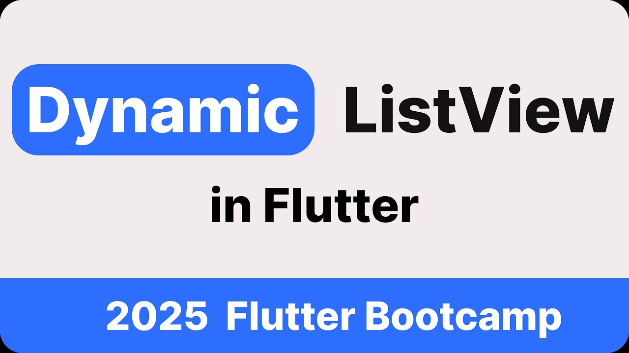 Ep 17 - Dynamic ListView Builder Flutter - Optimized, on-demand dynamic list of items - Codulers