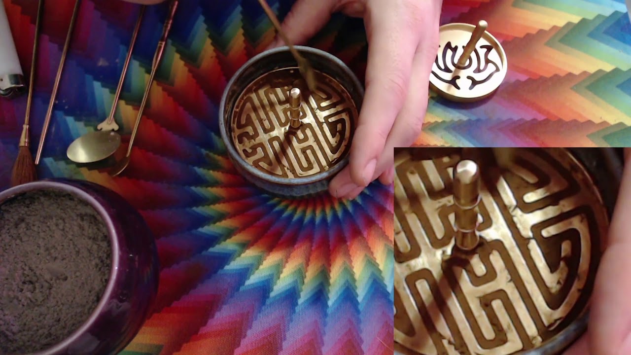 Preparing and burning powdered Agarwood incense