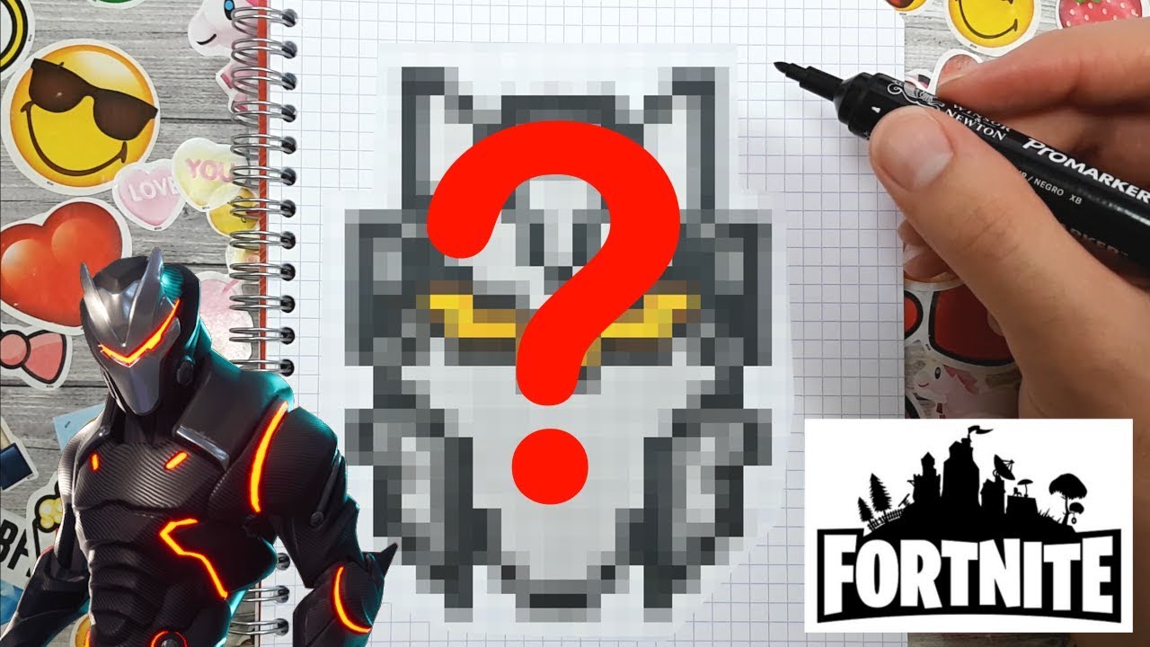 Cómo dibujar a Omega paso a paso en pixel art - fortnite