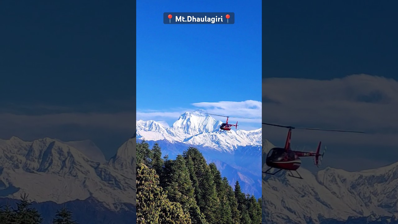 [Mt.Dhaulagiri]💙 #poonhill #nepal #nature #trending #travel #himalayas #mountains #viral 🇳🇵