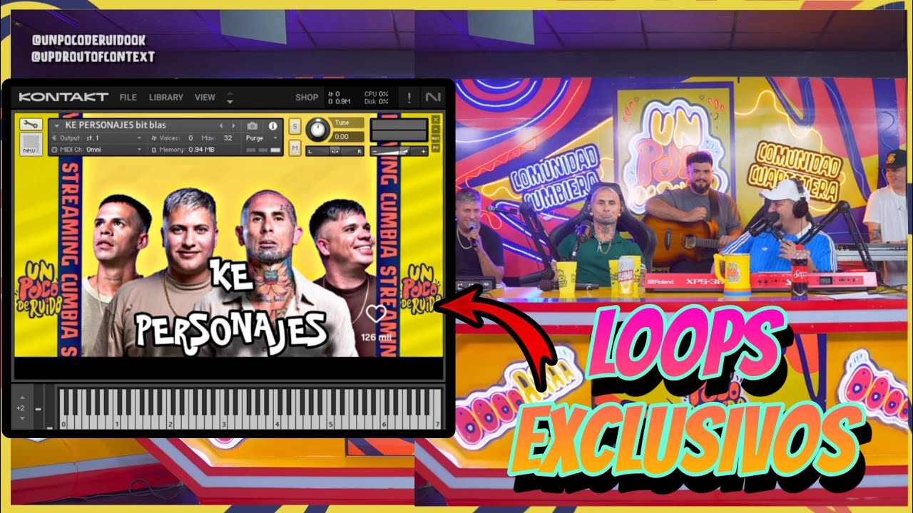 Ke Personajes 🔥 pack de Loops Un Poco De Ruido 🎹 EXCLIUSIVO para kontakt, roland, korg