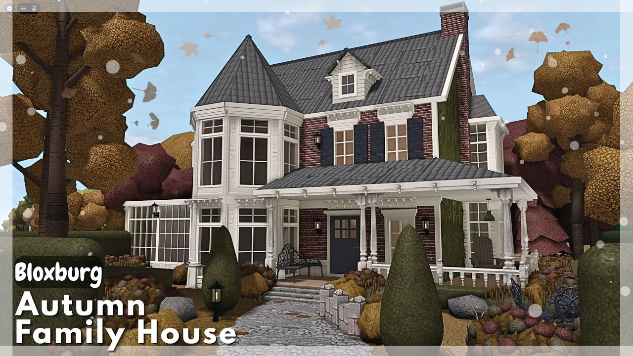 BLOXBURG: Autumn Family Roleplay House Speedbuild | Roblox House Build