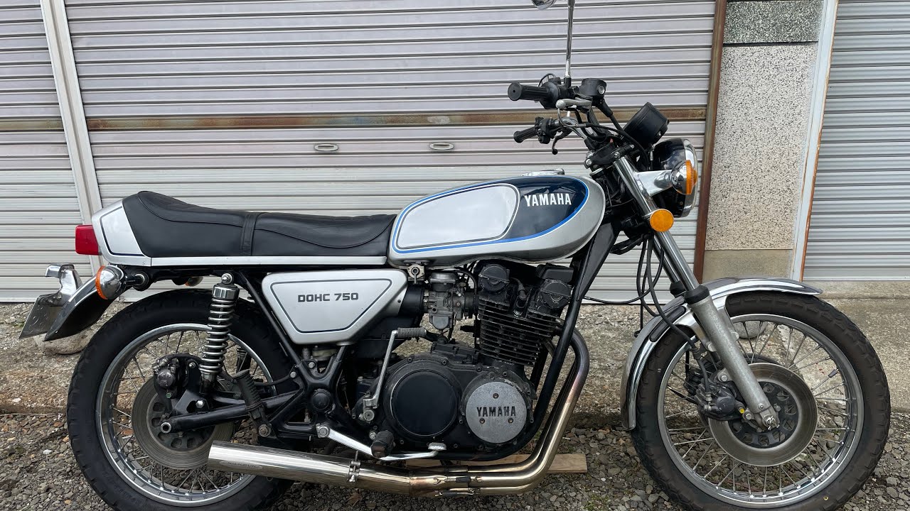 ヤマハGX750 始動確認　1J7 デルケビックマフラー　集合管　ショート管