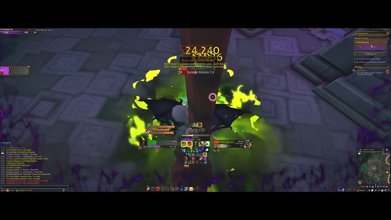 How to clear Ritual Site: Broken Throne in 45 seconds - World of Warcraft: Midnight