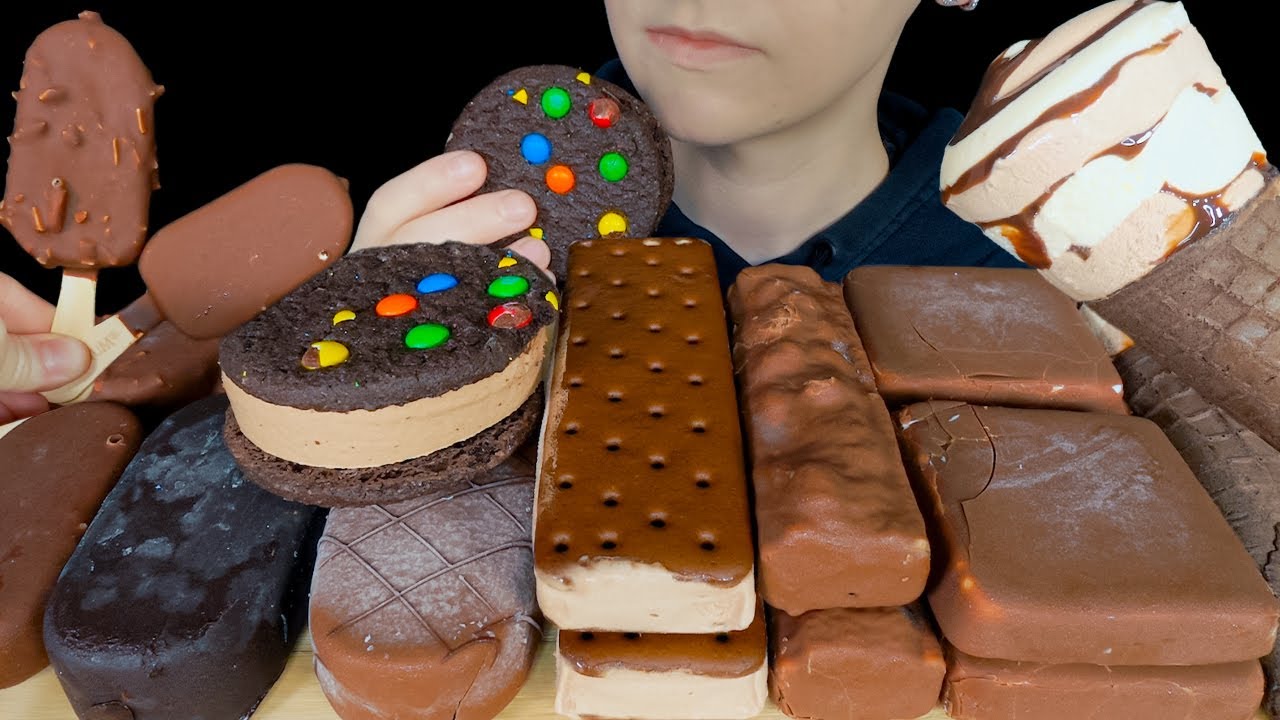 ASMR Chocolate Ice Cream *Magnum, Haagen Dazs, M&M Cookie Sandwich, Snickers, Klondike, Twist Cone