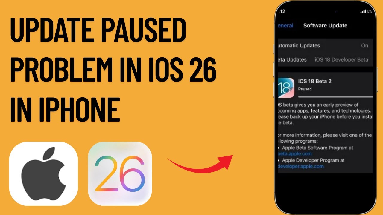 How To Fix Updat Paused Problem In iOS 26 In iPhone