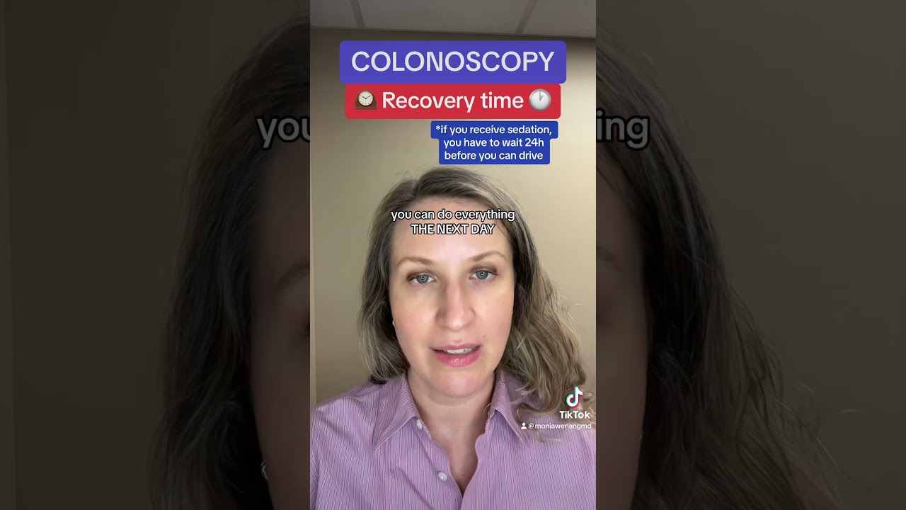 Recovery time after COLONOSCOPY