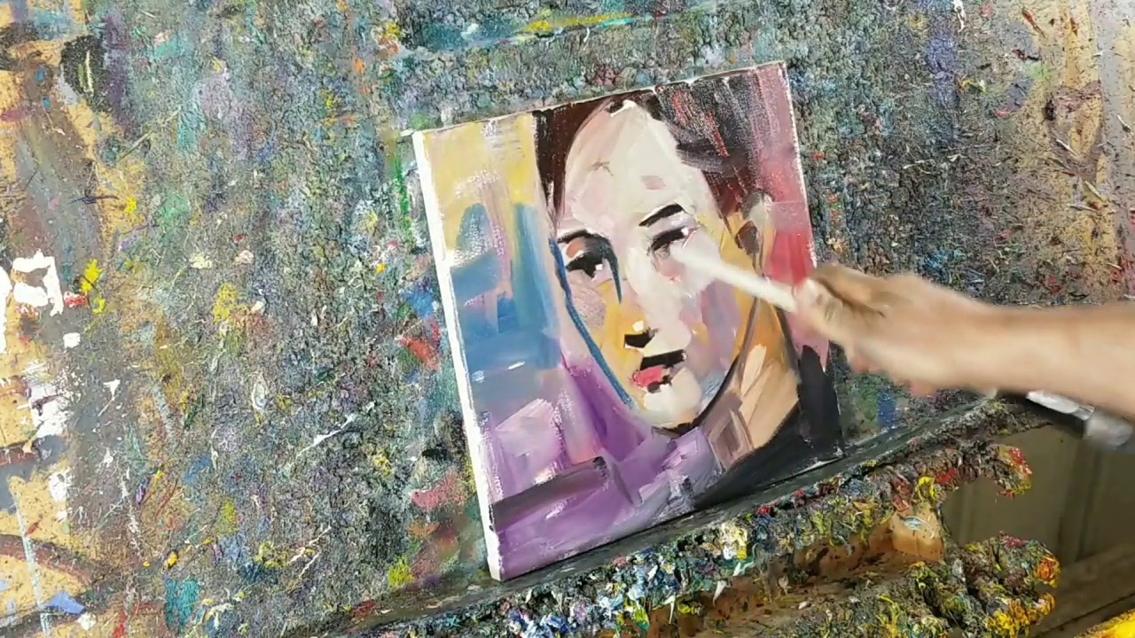 Fauvism Style Portrait Oil Painting Demo - Artist Jose Trujillo