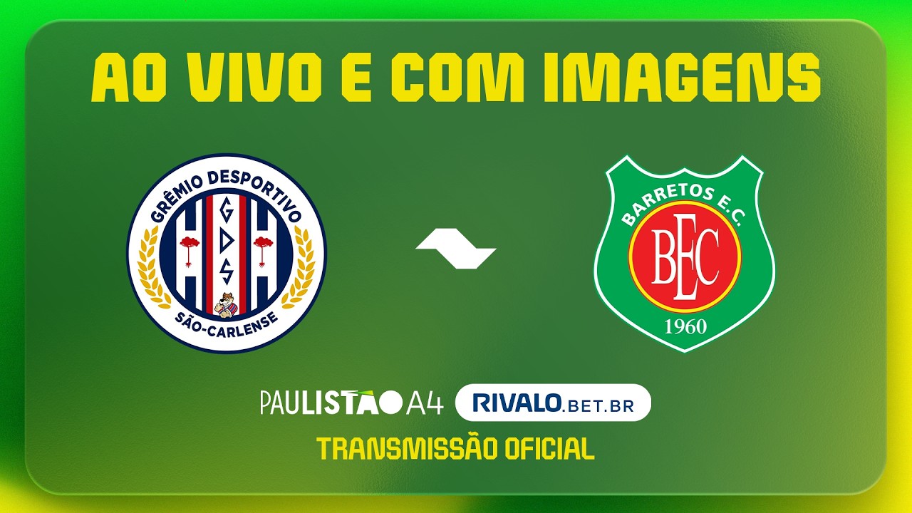 JOGO COMPLETO: GRÊMIO SÃO-CARLENSE X BARRETOS | RODADA 8 | PAULISTÃO A4 RIVALO 2026