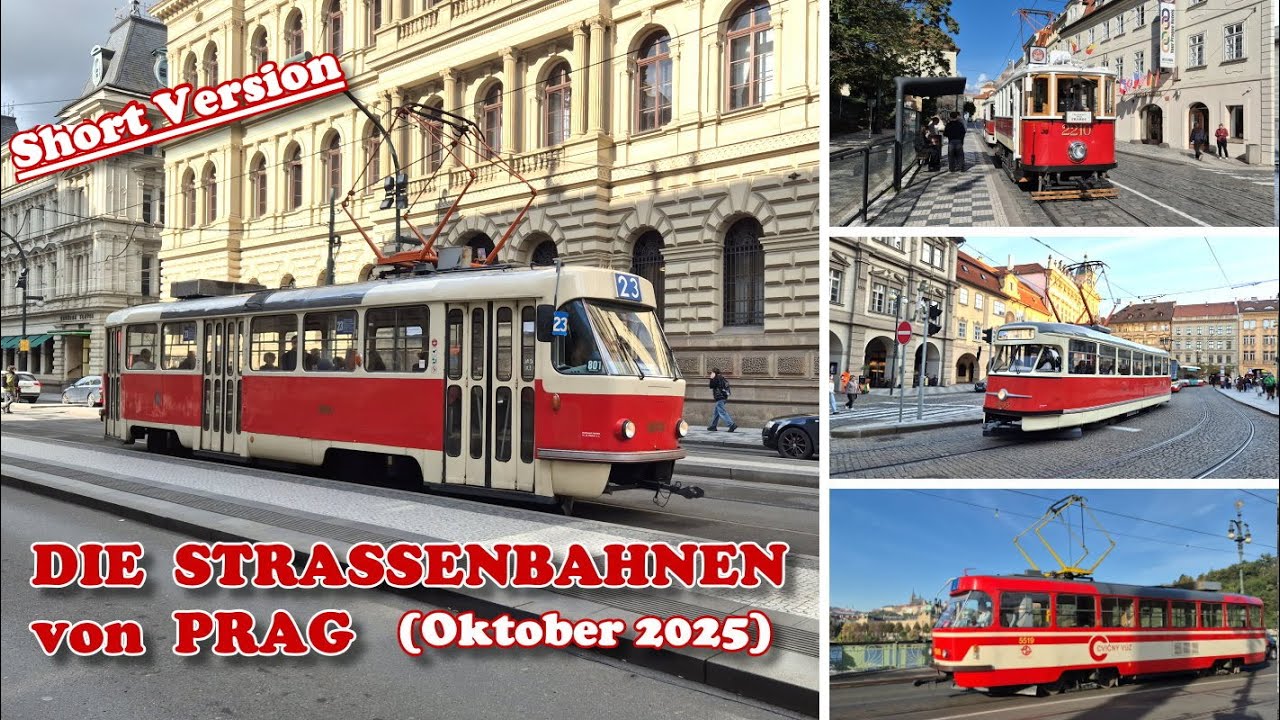 Prag - Straßenbahn Impressionen (Oktober 2025) Short Version
